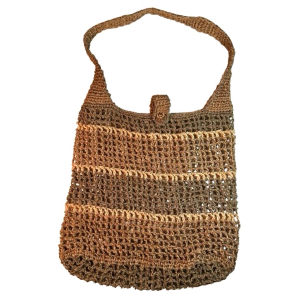 Jute Crochet Net Market Beach Bag